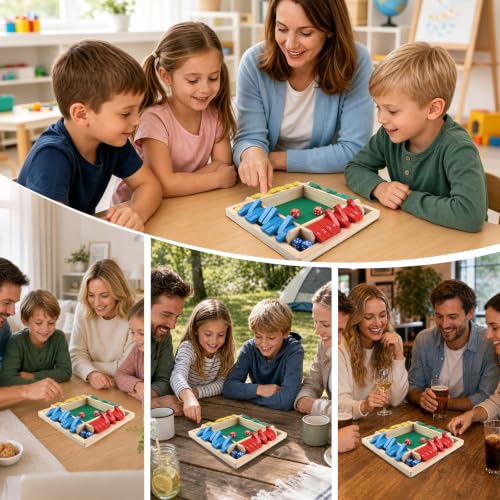 Shut The Box Game - Classic 2-4 Player Fun Math Strategy Game for Adults Teens, Wooden Dice Board Game for Family Party, Classroom, Camping, Travel & Bar