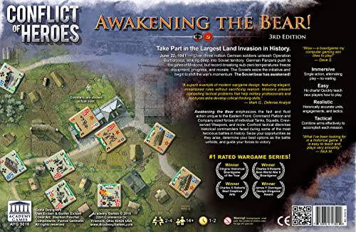 Academy Games | Conflict of Heroes: Awakening The Bear 3rd Ed | Board Game | 2-4 Players
