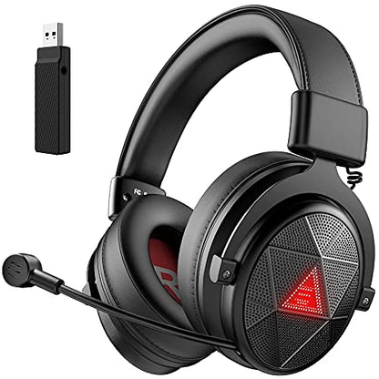 EKSA E900X 5.8G Wireless Gaming Headset with Micphone for PC PS4, PS5, Computer, Laptop - Dual Mic ENC Call Noise Cancelling Headphones - 7.1 Srround Sound - Over Ear Headphones for TV, Music, Meeting