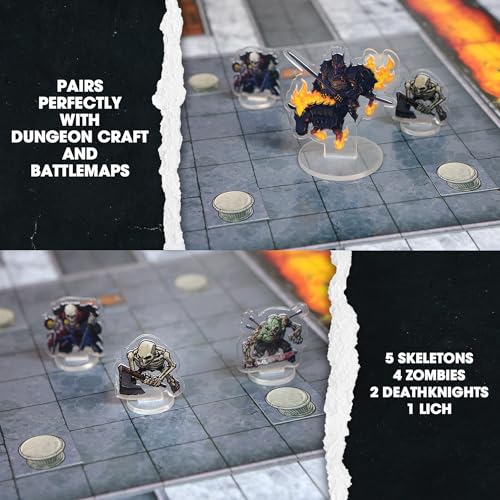 1985 Games Minis, Compatible with DND, RPG, Tabletop Games, Roleplaying Figures for Mini Gaming Action Figures (Undead Pack) - style: Undead