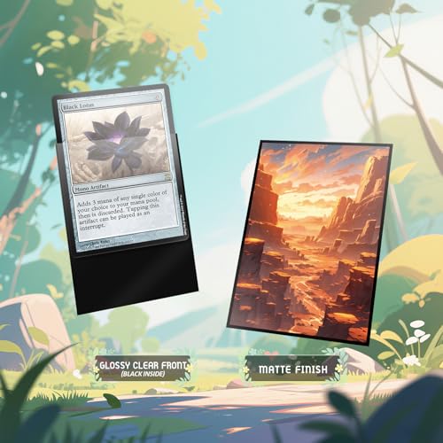 MTG Card Sleeves - Pleatau(Red White) - Fantasy Dual Lands Series - Ultra Clear Front & Matte Finish Back, 100 Count Standard Size TCG Art Sleeves for Magic The Gathering - color: Pleatau(red White)