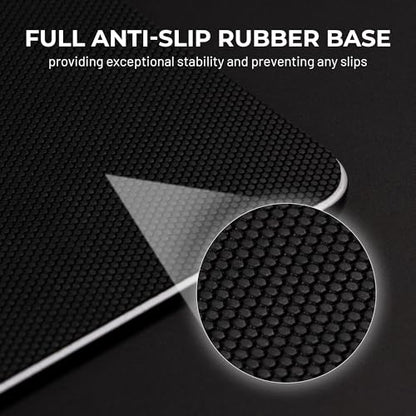XVX Black Spider Webs Glass Gaming Mousepad 4.0,Hard Mousepad for Gaming,Ultra-Smooth Micro-Etched Surface Mouse Mat with Non-Slip Rubber Base(410mm*310mm) - color: Black(Spider Webs)