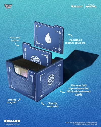 Gatherers' Tavern Domaru Deck Box – Water Theme – Holds 130+ Double Sleeved Trading Cards Brand: Gatherers' Tavern