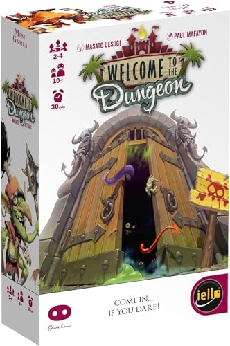 IELLO: Welcome to The Dungeon, Push-Your-Luck Elements, Disappearing Equipment, Strategy Board Game, 30 Minute Game Play, 2 to 4 Players, Ages 10 and Up - style: Original