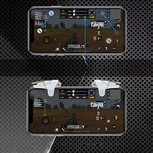 Leprato Mobile Controller, Mobile Game Trigger Cellphone Gaming Joystick Compatible with Android iOS Phones Gifts for Men Women Game Lovers - color: White