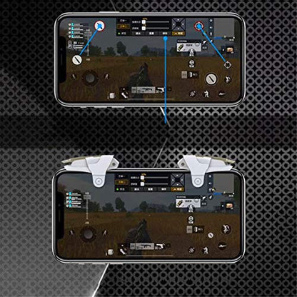 Leprato Mobile Controller, Mobile Game Trigger Cellphone Gaming Joystick Compatible with Android iOS Phones Gifts for Men Women Game Lovers - color: White
