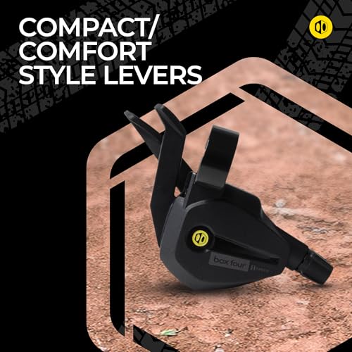 Box Four 8 Speed E-Bike Shifter 1 Gear Per Click, Non E-Bike Shifter 2 Piece Pull Lever up to 3 Gears Per Click Bicycle Shift Lever Cable for Mountain Bike Shifters, MTB, Bicycle Gear Shifter Cycling - size: Single Shift (E-Bike)