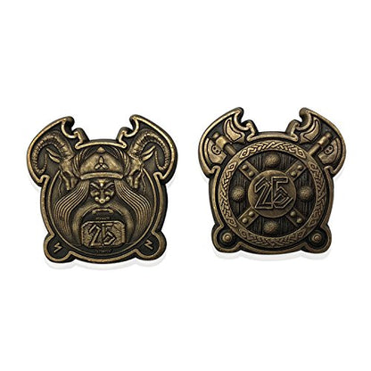 Norse Foundry Adventure Coins - A Set of 10 Metal Plated Novelty Coins in Vikings Style - Perfect for Any Roleplaying Game (RPG) or LARP Session - style: Vikings