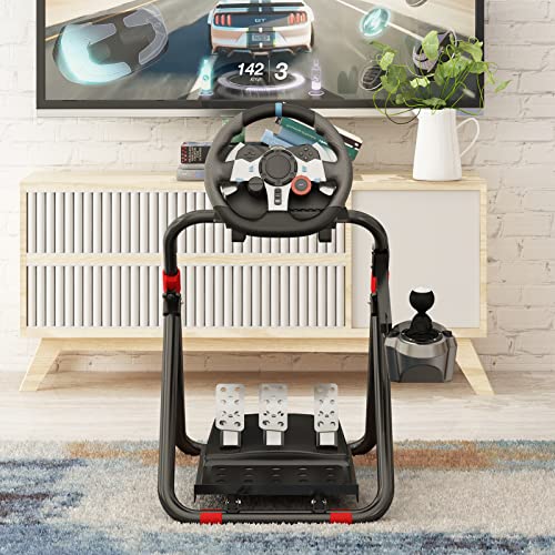 DIWANGUS Racing Wheel Stand Foldable Racing Simulator Cockpit Adjustable Steering Wheel Stand for Logitech G29 G920 G923 G27 G25 for Thrustmaster T248X T248 T300RS T150 458 TX for Xbox PS4 PS5 PC