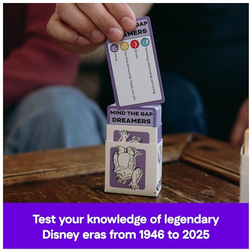 Spin Master Games Mind the Gap Disney Edition Trivia Board Game | Trivia For The Generations, Test Your Disney Knowledge Across Different Eras, For 2 or More Players, Ages 10 & Up