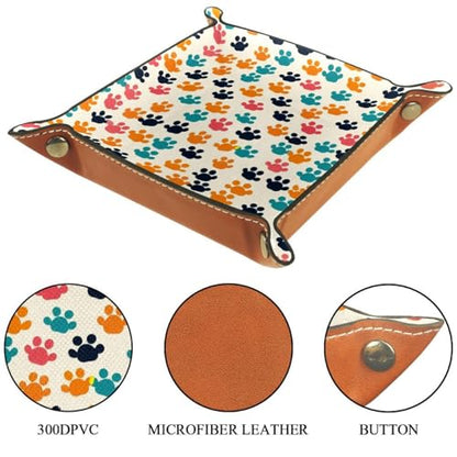 Dogs Paws Pattern Dice Tray Dice Rolling Tray Folding Dice Holder for Dice Games, Like RPG, DND and Other Table Games - color: Multi 9
