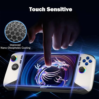 [UltraHD 2 Pack] 9H Tempered Glass Screen Protector Compatible with 2025 MSI Claw A8/ Claw 8 AI+ A2VM Handheld Game Console (8 inch), Anti-Scratch, Anti-Fingerprint, Bubble-Free - color: Glossy