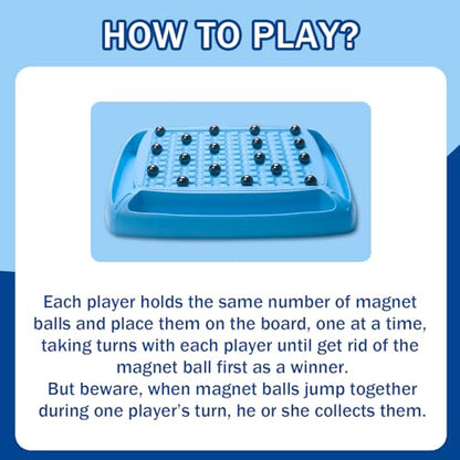 Magnet Game, Magnetic Game for Kids and Adults, Table Top Board Game for Kids 8-12, Magnet Chess Game 40Pcs for Family Games Night, 2-4 Players - style: 40 PCS Chess Pieces
