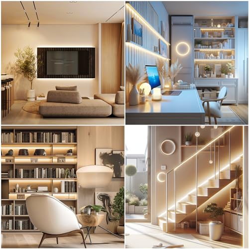 6.56FT COB LED Strip Lights Warm White 3000K USB LED Tape Lights | 640LEDs 5V USB LED Lights, High CRI 93+ Flexible Dimmable LED Light Strip for TV Backlight, Cabinet, Mirror, Bedroom Decor