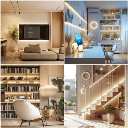 6.56FT COB LED Strip Lights Warm White 3000K USB LED Tape Lights | 640LEDs 5V USB LED Lights, High CRI 93+ Flexible Dimmable LED Light Strip for TV Backlight, Cabinet, Mirror, Bedroom Decor