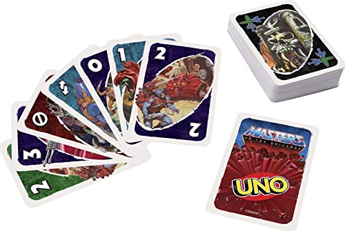 Mattel Games UNO Masters of The Universe Card Game for Kids, Adults and Game Night with Special Rule for 2-10 Players
