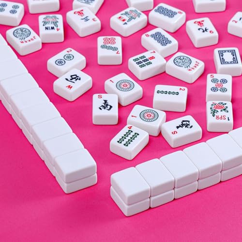 Mahjong Mat with Black Carrying Bag (Red,31.5 inches), Anti Slip and Noise Reduction Table Cover for Mahjong, Poker, Card Games, Dominoes, Board Games, Slip Resistant Mat - color: Red