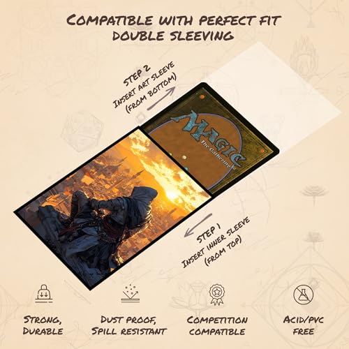 Overlook of the Creed - MTG Card Sleeves, 104ct, Standard Size, Smooth | Perfect for Double Sleeving, Smudge Resistant Matte Back, Standard 66x92mm - Compatible with Magic The Gathering & TCG Cards - color: Overlook of the Creed, size: Smooth
