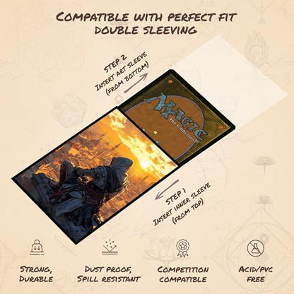 Overlook of the Creed - MTG Card Sleeves, 104ct, Standard Size, Smooth | Perfect for Double Sleeving, Smudge Resistant Matte Back, Standard 66x92mm - Compatible with Magic The Gathering & TCG Cards - color: Overlook of the Creed, size: Smooth