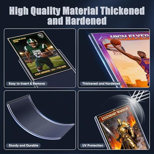 200 Count Card Sleeves Top Loaders for Cards, 3" x 4" Baseball Card Protectors, Hard Plastic Toploaders for Standard Size Trading Sports Football Cards