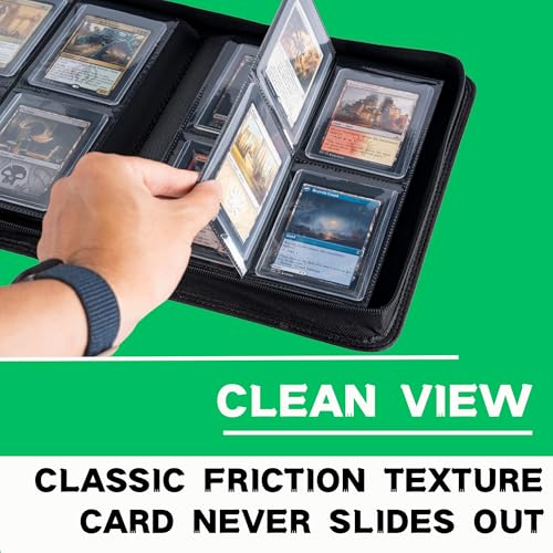 Top loader Binder, Holds 128+ Toploaders (Grass Green) | 4 Pocket Top Loader Card Storage Case, Double-Sided Pockets for trading card in 3 x 4'' Toploaders - color: Top loader Binder Grass Green