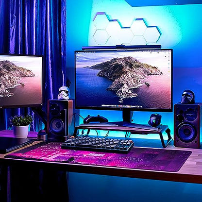 Gaming Laptop Mouse Pad,Sea Wave Big Mice Pads PC Keyboard Waterproof and Non-Slip 31.5" x 11.9" 0.12" Thick XL,XXL Rubber Table Mat, Purple Cyberpunk City Night View - color: Japaese Anime, size: 31.5" x 11.9"