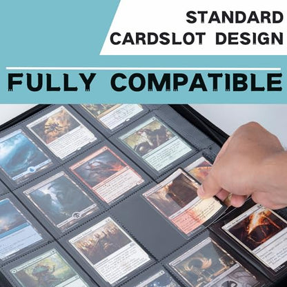 1000+ Pockets Trading Card Binder, 16-Pocket Card Ablum Compatible with MTG,Sports Cards & Other Standard Size Trading Cards (LIGHT BLUE) - color: LIGHT BLUE