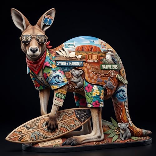 Qiuenisray 500 Piece Wooden Puzzle, Kangaroo Jigsaw Puzzles | Wall Decor Puzzle, FSC Certified Unique Space Puzzle, Creative Gift for Family Game - color: Kangaroo, size: 500pcs