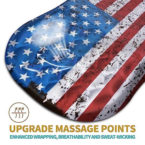 Hokafenle Ergonomic Mouse Pad Wrist Support with Massage Design, Wrist Rest Pain Relief Mousepad with Memory Foam&Non-Slip PU Base, Mouse Pads for Wireless Mouse & Desk (12x8 inch,USA Flag) - color: HK010-USA Flag