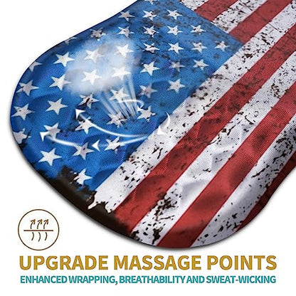 Hokafenle Ergonomic Mouse Pad Wrist Support with Massage Design, Wrist Rest Pain Relief Mousepad with Memory Foam&Non-Slip PU Base, Mouse Pads for Wireless Mouse & Desk (12x8 inch,USA Flag) - color: HK010-USA Flag