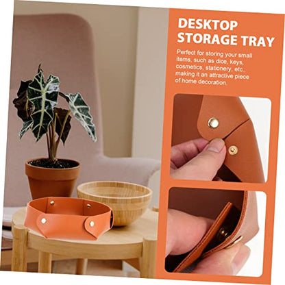 Large Capacity Dice Storage Tray Folding Tabletop Box for Household Dice - color: Brown