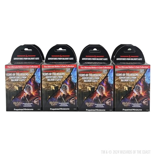 WizKids D&D Icons of the Realms: Adventures from Baldur's Gate - 8 ct. Booster Brick | Includes Characters from BG3 - style: 8 Count Booster Brick