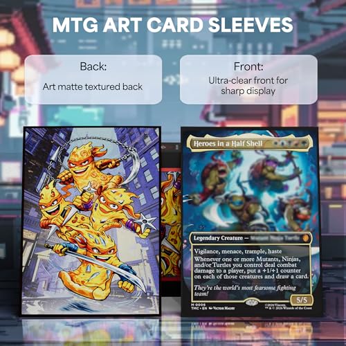 Kabinka MTG Card Sleeves-Turtles 100 Standard Size Pack | Clear Front & Matte Finish Back MTG Sleeves for Magic The Gathering TCG - color: B