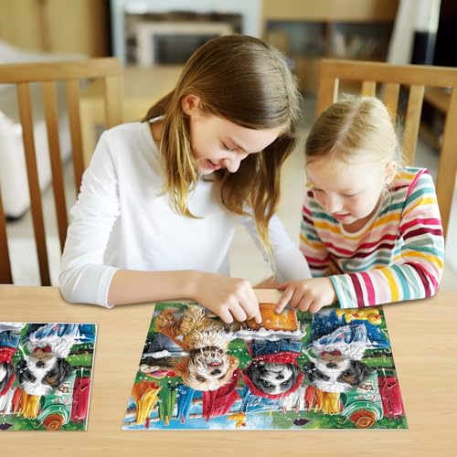 300 Piece Puzzles for Adults,Cute Dogs Jigsaw Puzzle for Adults Kids Seniors,Recycled Cardboard Dogs Large Piece Puzzle 300 Piece,Family Activity Great Gift for Family Friends 20.5 * 15 in - style: Cute Dogs
