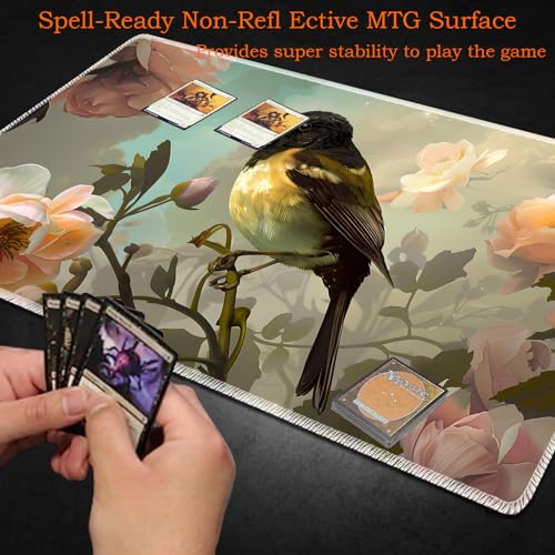 for MTG Playmat Non-Slip Rubber Play Mat with Storage Bag Combination, Ideal for Card Game Lovers TCG Play Mat, Cute Bird - color: Cute Bird