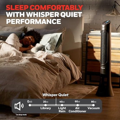 Honeywell QuietSet Whole Room Tower Fan, Oscillating Tower Fan with Remote, Black, HYF290B - color: Black