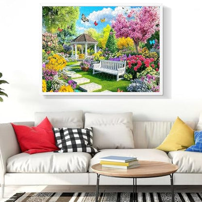 Jigsaw Puzzles 500 Pieces for Adults,Spring Puzzles 500 Pieces Adult Puzzles Games Family Challenging Game Great Gift Idea 20.5x15IN - style: Garden