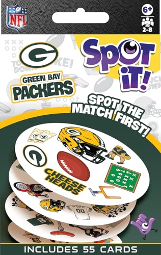MasterPieces Game Day - NFL Green Bay Packers Spot It Game For Kids, Adults, and Family - style: Green Bay Packers