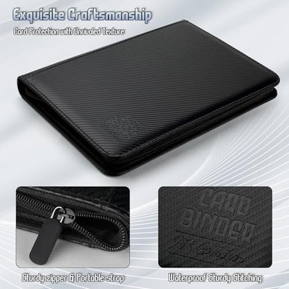 Trading Card Binder, Premium 9 Pocket Double Sided 540 Pocket PU Card Collection Binder, Collectible Trading Card Albums for MTG, TCG, Sport Card, Game Cards (Black 1) - color: Black 1