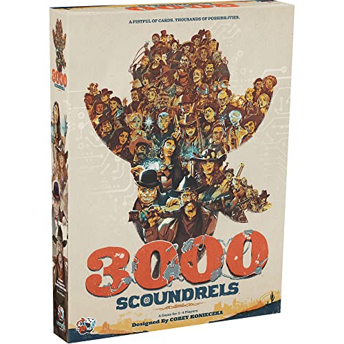 Unexpected Games 3000 Scoundrels Board Game - Wild West Strategy Game for 2-4 Players, Ages 12+