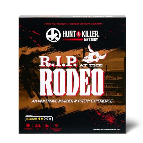 Hunt A Killer: R.I.P at The Rodeo, Solve The Murder of a Rodeo Clown, Mystery Box Game for True Crime Fans, Murder Mystery Game for Adults, Play Detective at Home, Designed for 1+ Players Ages 14+ - style: R.I.P at The Rodeo