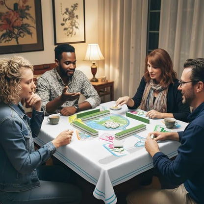 Hahafelt Mahjong Table Cloth for Card Table Washable Mahjong Cocktail Tablecloth 55 x 55 Inch Square Party Tablecloth Gift Game Cover for Party Restaurant Indoor and Outdoor Dining Various Gatherings