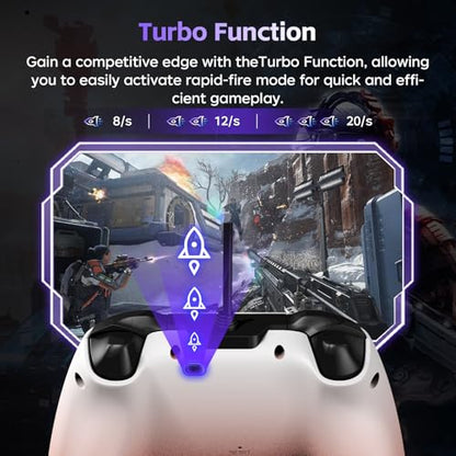 DOYO Wired PS5 Controller, Gaming Controller for PlayStation 5, PC/Steam, PS4 with Dual Vibration, Turbo, Hall Effect Trigger, 3.5mm Audio Jack, 6-Axis Motion Control Gamepad - color: Rose Gold-Wried
