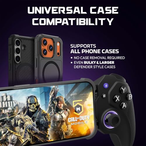 ELO Vagabond Mobile Gaming Controller & Travel Case Bundle | iPhone 15/16, iPad Mini & Android Phone Controller (USBC) - Call of Duty Mobile, PS Remote Play, Xbox Cloud Gaming & More