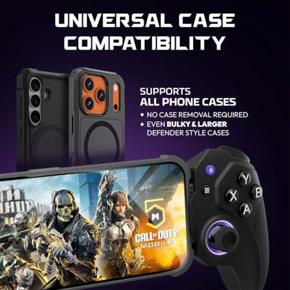 ELO Vagabond Mobile Gaming Controller & Travel Case Bundle | iPhone 15/16, iPad Mini & Android Phone Controller (USBC) - Call of Duty Mobile, PS Remote Play, Xbox Cloud Gaming & More