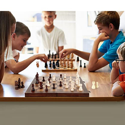 Magnetic Wooden Chess Set for Adults Kids 12'' Chess Board with Handmade Pieces, Folding Portable Travel Unique Chess Sets Game for Tournament Professional Beginner - size: 12 INCHES