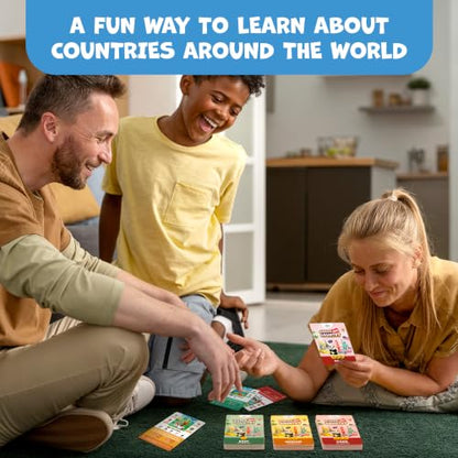 Guess The Country Card Game – World Geography for Kids 8-12 – Educational Family Game – Geography Trivia Challenge for Teens - color: Country