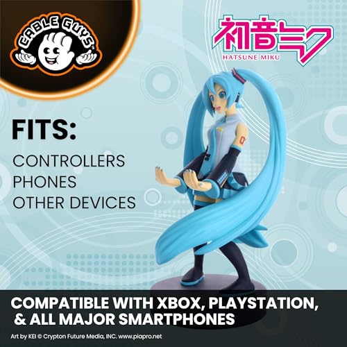 Cableguys Hatsune Miku Figure Controller Holder & Phone Stand - Officially Licensed Vocaloid Anime Gift for Gamers, Compatible with Nintendo Switch, Xbox & PlayStation