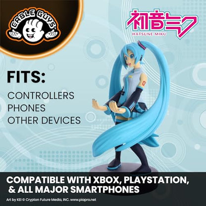 Cableguys Hatsune Miku Figure Controller Holder & Phone Stand - Officially Licensed Vocaloid Anime Gift for Gamers, Compatible with Nintendo Switch, Xbox & PlayStation