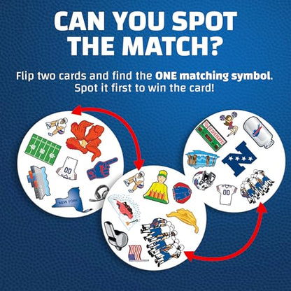 Masterpieces Officially Licensed NFL Buffalo Bills Spot It Game for Kids and Adults | Officially Licensed, For Kids and Adults - style: Buffalo Bills